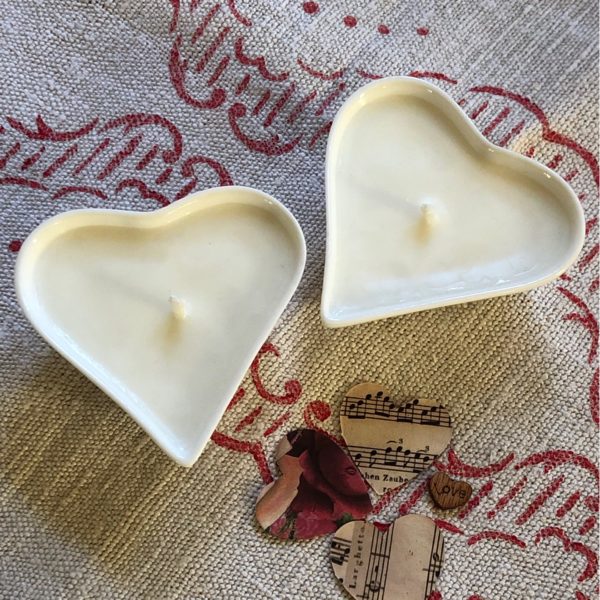 Heart Shaped Porcelain Candles