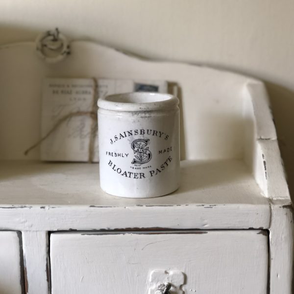 Vintage J Sainsbury’s Paste Pot Candle – Darjeeling & Tea Rose