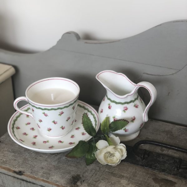 Sweet China Jug and Teacup Candle Set – Pink Champagne & Pomelo