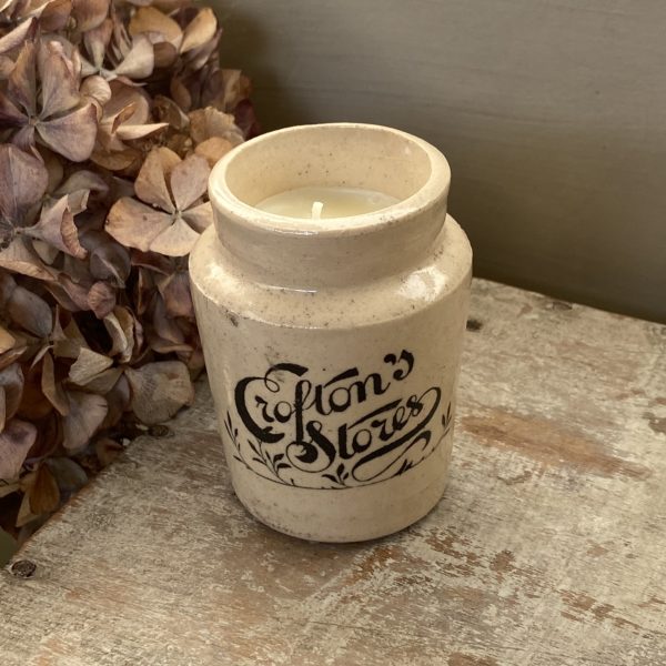 Antique Crofton’s Stores Cream Pot Candle – Spiced Orange