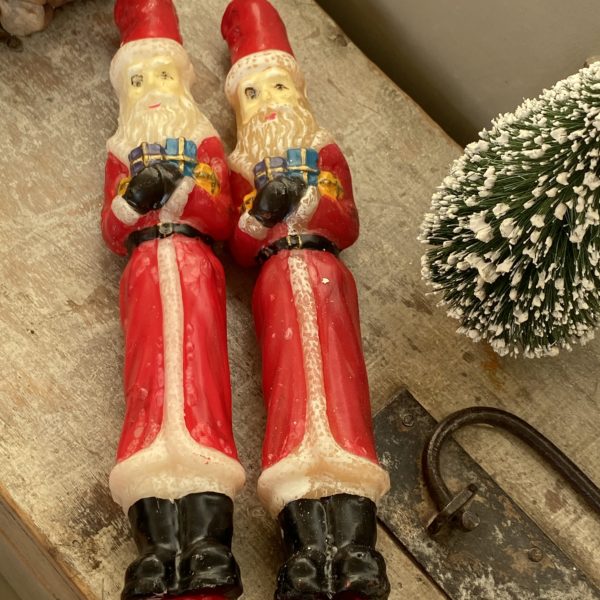 VINTAGE FATHER CHRISTMAS CANDLES
