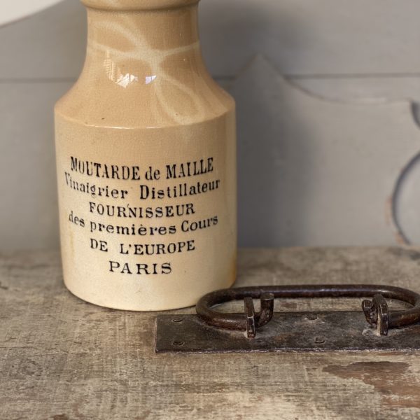 Vintage French Moutarde de Maille, Paris Stoneware Pot