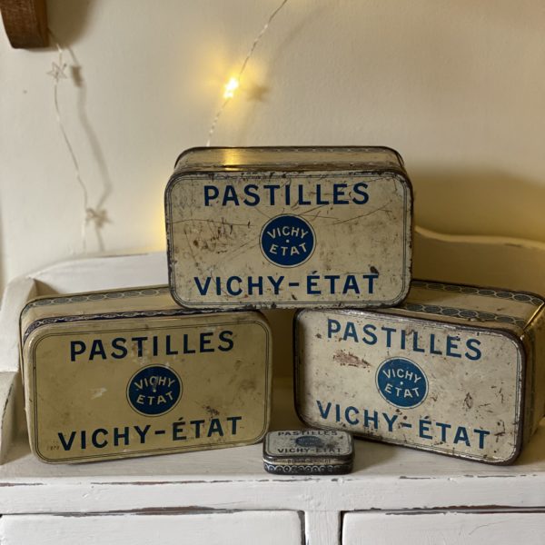 Vintage Vichy-État Pastilles Tins