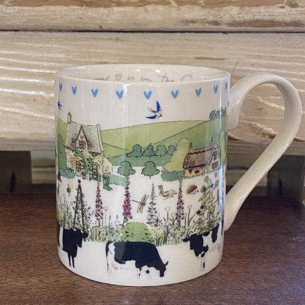 BEAUTIFUL SOPHIE ALLPORT “COUNTRY LIVING” CHINA MUG CANDLE