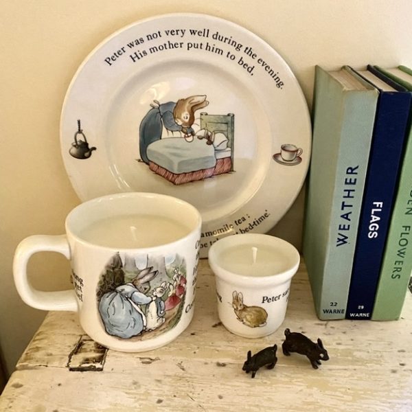 WEDGWOOD PETER RABBIT CUP CANDLE SET