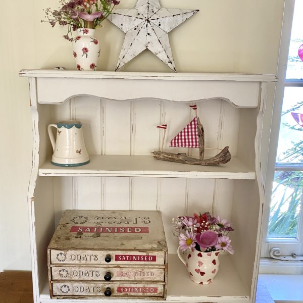 SHABBY CHIC PAINTED BOOK CASE