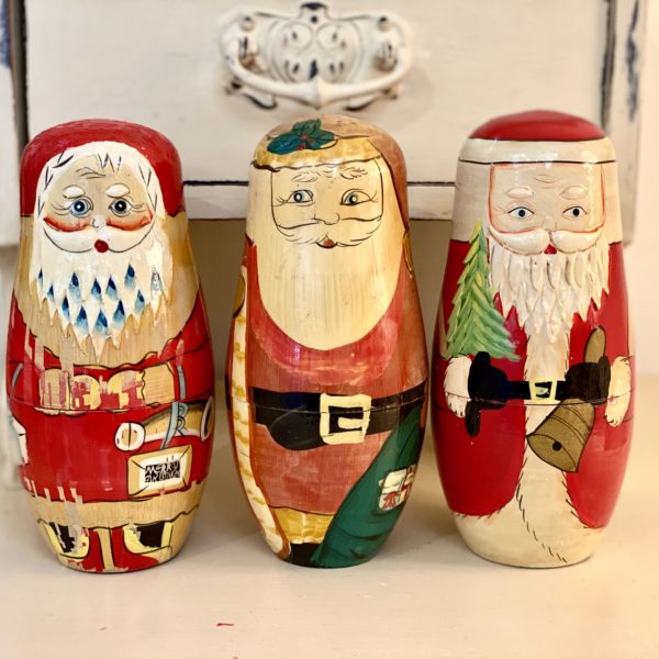 VINTAGE FATHER CHRISTMAS RUSSIAN DOLLS