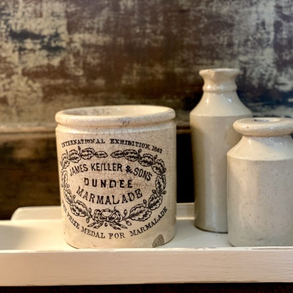 Antique 1lb International Exhibition James Keiller and Sons Marmalade Dundee Jar Candle