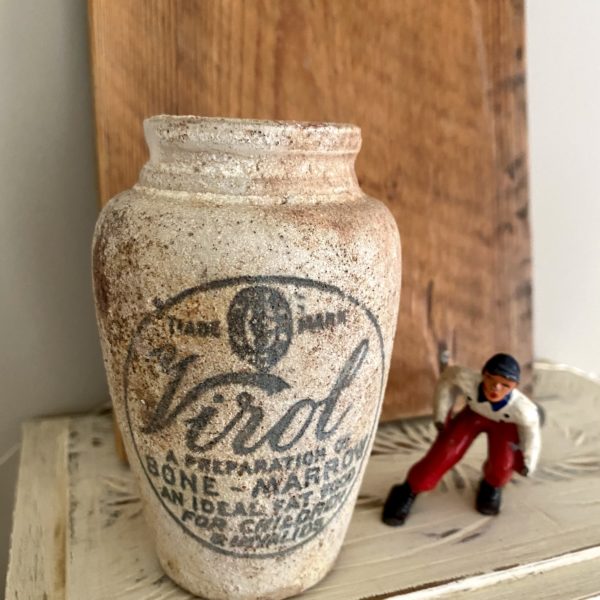 vintage mini virol stoneware jar