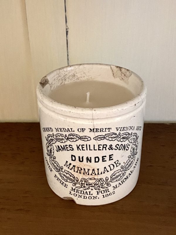 Antique James Keiller Pot Candle