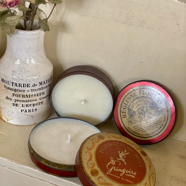 FRENCH VINTAGE TIN CANDLES