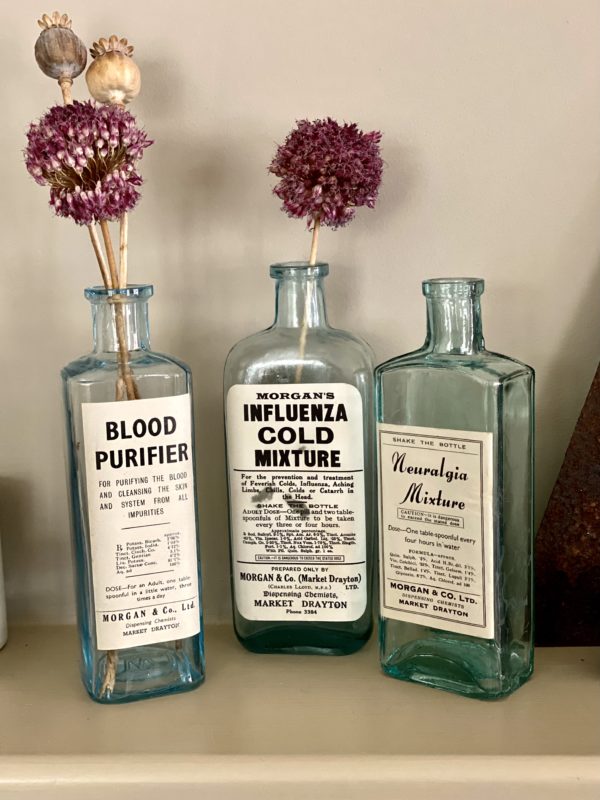 Rare antique medicine bottles