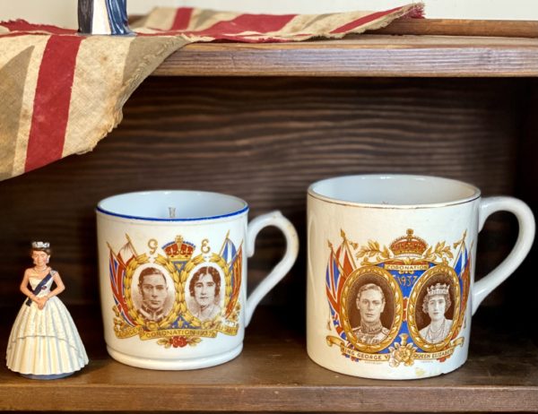 VINTAGE CORONATION CUP CANDLES KING GEORGE VI