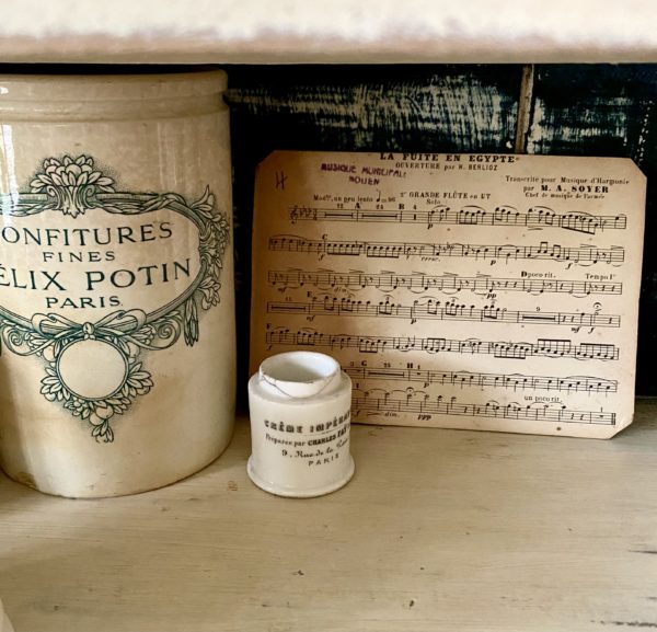 FRENCH VINTAGE MUSIC SHEETS ON BOARD