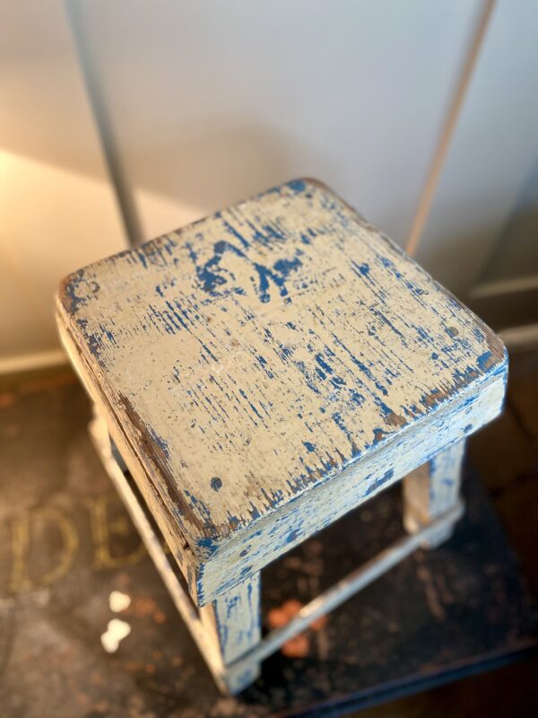 Distressed vintage stool