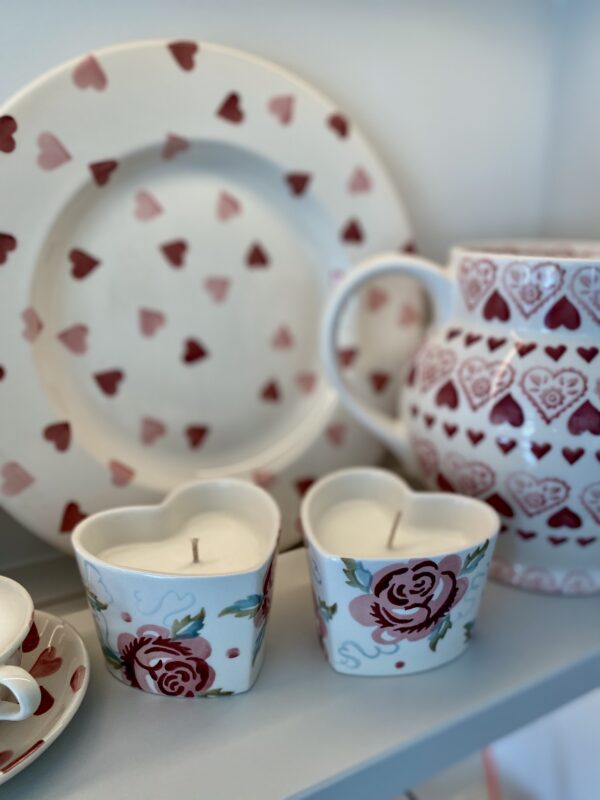 Emma Bridgewater Rose and Bee Heart Candle